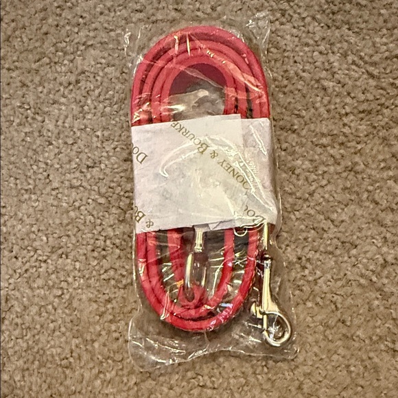 Dooney & Bourke Red Cross Body Purse Strap with Silver Clips - Picture 6 of 9